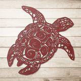 Sea Turtle Sign ~ Metal Porch Sign - Outdoor Sign - Front Door Sign - Metal Beach Sign - Beach House