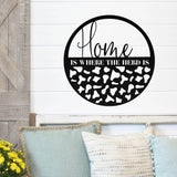 Home Is Where The Herd Is Sign ~ Metal Porch Sign | Metal Gate Sign | Farm Entrance Sign | Metal Farmhouse | Cow Farm Sign