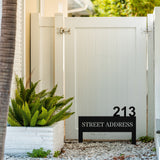 Street Address Sign ~  Outdoor Metal Sign, Door Hanger Sign, House Number, Last Name Sign, Wedding Gift,  Personalized Metal Sign, Address