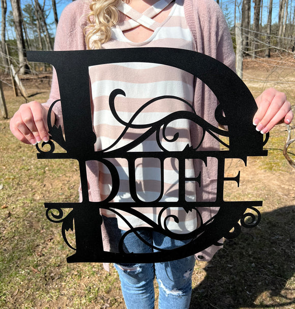 Custom Metal Signs | Monogram Wall Decor | Metal Wall Art | Last Name Sign | Family Name Sign | Personalized Wedding Gift | Custom Metal Art