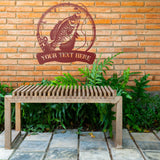Fishing Man Cave Metal Sign ~ Metal Porch Sign - Outdoor Sign - Personalized Metal Sign - Fishing Garage Sign - Gift For Him - Man Cave Sign