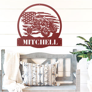 Side By Side Ranger Family Custom Sign ~ Metal Porch Sign - Outdoor Sign - Personalized Metal Sign - UTV Sign - Custom Polaris Ranger