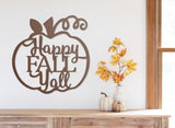 Happy Fall Y'all Steel Sign ~ Metal Porch Sign, Fall Door Hanger, Fall Metal Sign, Metal Fall Sign, Fall Sign, Fall Porch Sign, Autumn