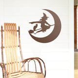 Flying Witch Sign, Metal Porch Sign, Fall Door Hanger, Fall Metal Sign, Metal Fall Sign, Fall Sign, Porch Sign, Custom Halloween Sign
