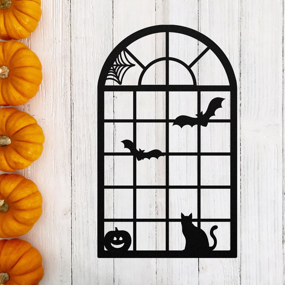 Halloween Window Frame Sign, Metal Porch Sign, Fall Door Hanger, Fall Metal Sign, Metal Fall Sign, Fall Sign, Porch Sign, Custom Fall Sign