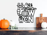 Halloween Word Art Sign, Metal Porch Sign, Fall Door Hanger, Fall Metal Sign, Metal Fall Sign, Fall Sign, Porch Sign, Custom Fall Sign