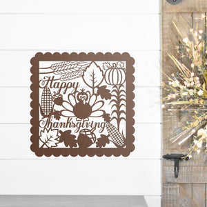 Happy Thanksgiving Sign, Metal Porch Sign, Fall Door Hanger, Fall Metal Sign, Metal Fall Sign, Fall Sign, Porch Sign, Custom Fall Sign