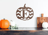 Pumpkin Chevron Monogram Sign, Metal Porch Sign, Fall Door Hanger, Fall Metal Sign, Metal Fall Sign, Fall Sign, Porch Sign, Custom Fall Sign
