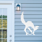 Spooky Cat Monogram Sign, Metal Porch Sign, Fall Door Hanger, Fall Metal Sign, Metal Fall Sign, Fall Sign, Porch Sign, Halloween Sign
