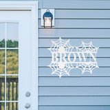 Spiderweb Last Name Sign, Metal Porch Sign, Fall Door Hanger, Fall Metal Sign, Metal Fall Sign, Fall Sign, Porch Sign, Halloween Porch Sign