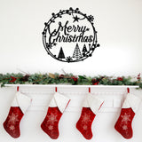 Merry Christmas Metal Porch Sign ~ Custom Metal Door Hanger, Personalized Christmas Decor, Winter Porch Sign, Metal Christmas Sign, Family
