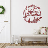 Merry Christmas Metal Porch Sign ~ Custom Metal Door Hanger, Personalized Christmas Decor, Winter Porch Sign, Metal Christmas Sign, Family