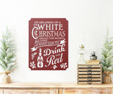 I'm Dreaming Of A White Christmas Sign ~ Custom Metal Door Hanger, Personalized Christmas Decor, Winter Porch Sign, Metal Christmas Sign