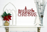 Merry Christmas Metal Porch Sign ~ Custom Metal Door Hanger, Personalized Christmas Decor, Winter Porch Sign, Metal Christmas Sign, Family