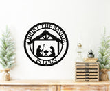 Christ The Savior Is Born Porch Sign ~ Custom Metal Door Hanger, Personalized Christmas Décor, Winter Porch Sign, Metal Christmas Sign