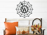 Spider Web Monogram Steel Sign ~ Metal Porch Sign, Fall Door Hanger, Fall Metal Sign, Metal Fall Sign, Fall Sign, Fall Porch Sign, Autumn