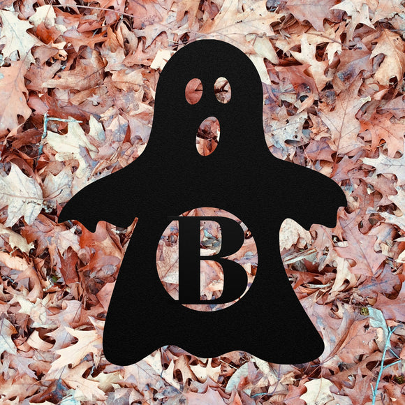 Ghost Monogram Sign ~ Metal Porch Sign, Fall Door Hanger, Fall Metal Sign, Metal Fall Sign, Fall Sign, Fall Porch Sign, Custom Autumn