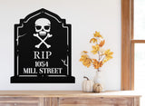 Tombstone Home Address Sign ~ Metal Porch Sign, Fall Door Hanger, Fall Metal Sign, Metal Fall Sign, Fall Sign, Porch Sign, Custom Autumn