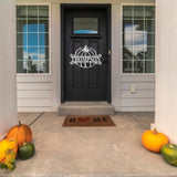 Pumpkin Custom Last Name Sign, Metal Porch Sign, Fall Door Hanger, Fall Metal Sign, Metal Fall Sign, Fall Sign, Porch Sign, Custom Autumn