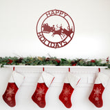 Happy Holidays Custom Outdoor Sign ~ Christmas Door Hanger, Personalized Christmas Décor, Custom Winter Porch Sign, Christmas Porch Sign