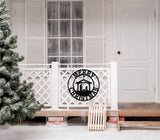 Merry Christmas Nativity Scene Porch Sign ~ Custom Metal Door Hanger, Personalized Christmas Décor, Winter Porch Sign, Metal Christmas Sign