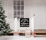 Hot Cocoa & Chaos Served Here Porch Sign ~ Custom Metal Door Hanger, Personalized Christmas Décor, Winter Porch Sign, Metal Christmas Sign