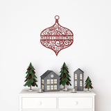 Ornament Merry Christmas Sign ~ Christmas Door Hanger, Personalized Christmas Décor, Custom Winter Porch Sign, Metal Christmas Sign