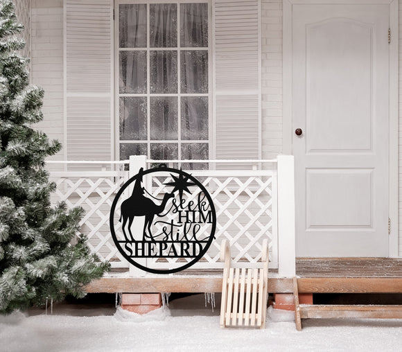 Wise Men Still Seek Him Sign ~ Christmas Door Hanger, Personalized Christmas Décor, Custom Winter Porch Sign, Christmas Porch Sign
