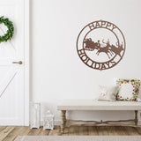 Happy Holidays Custom Outdoor Sign ~ Christmas Door Hanger, Personalized Christmas Décor, Custom Winter Porch Sign, Christmas Porch Sign