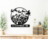 Family Christmas Custom Outdoor Sign ~ Christmas Door Hanger, Personalized Christmas Décor, Custom Winter Porch Sign, Christmas Porch Sign