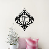 Ornament Monogram Custom Outdoor Sign ~ Christmas Door Hanger, Personalized Christmas Décor, Custom Winter Porch Sign, Christmas Porch Sign