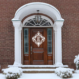 Ornament Monogram Custom Outdoor Sign ~ Christmas Door Hanger, Personalized Christmas Décor, Custom Winter Porch Sign, Christmas Porch Sign