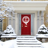 Christmas Monogram Wreath Outdoor Sign ~ Christmas Door Hanger, Personalized Christmas Décor, Custom Winter Porch Sign, Christmas Porch Sign