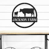 Cows Personalized Family Name Sign ~ Metal Porch Sign | Metal Gate Sign | Farm Entrance Sign | Metal Farmhouse | Cow Sign | Highland Cow