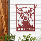 Silly Cow Personalized Family Name Sign ~ Metal Porch Sign | Metal Gate Sign | Farm Entrance Sign | Metal Farmhouse | Cow Sign
