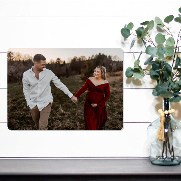 Metal Photo Sign ~ Custom Photo Metal Sign Mounted On Reclaimed Wood Frame PERFECT GIFT!