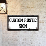 Custom Rustic Metal Sign | Any Color Any Text Add Logo or Image | Rusty Rustic Farmhouse Home or Business Decor Wall Art