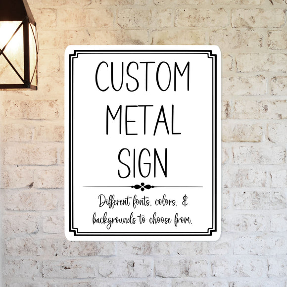 Aluminum Sign, Custom Sign, Custom Metal Sign, Personalized Sign, Man Cave Sign, Parking Sign, Outdoor Sign, Business Sign, Warning Sign