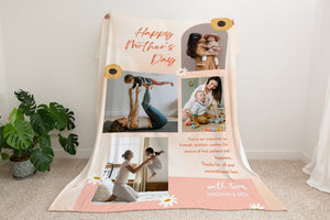 First Mother's Day Gift, Custom Blanket Picture, Photo Blanket Collage, Personalized Gift, Gift for Mom, Grandma Blanket, Gift from Kids