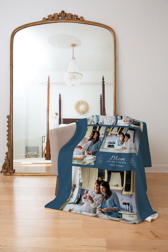 Mother's Day Gift, Custom Blanket Picture, Photo Blanket Collage, Personalized Gift, Gift for Mom, Grandma Blanket, Gift from Kids