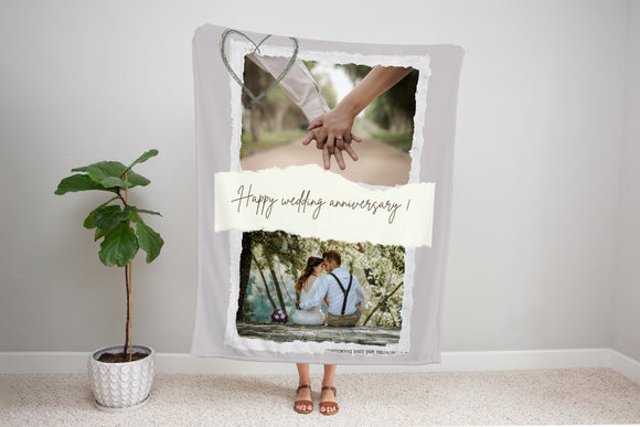 Mr And Mrs Blanket, Personalized Wedding Blanket, Personalized Blanket Throw For Wedding Gift, First Anniversary Gift For Couple, House