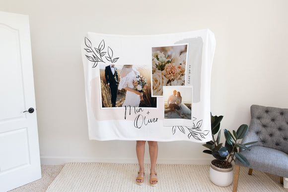Custom Photo Blanket,Personalized Gifts,Minky Sherpa Blanket,Gift For Home,Family Blanket,Wedding Gift,Christmas Gift, Anniversary Gift