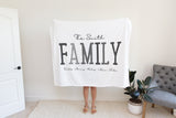 Custom Family Blanket ~ Personalized Blanket with Family Name, Comfortable Blanket, Anniversary Gift, Birthday Gift, Christmas Gift, Mother