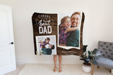 Customizable Photo Blanket Collage, Personalized Christmas Gifts for Grandpa, Custom Blanket with Text, Picture Collage Blankets