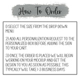 CUSTOM Rustic Wood Design on Metal Sign; Wall Decor for Home and Office, Personalized Gift