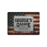 Custom Garage Sign, Personalized Rustic American Flag Design Metal Sign, Garage Metal Sign, Gift For Dad, Gift For Him, Father's Day Gift