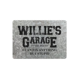 Custom Garage Sign, Personalized Rustic American Flag Design Metal Sign, Garage Metal Sign, Gift For Dad, Gift For Him, Father's Day Gift