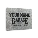 Custom Garage Sign, Personalized Rustic American Flag Design Metal Sign, Garage Metal Sign, Gift For Dad, Gift For Him, Father's Day Gift