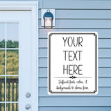 Personalized Metal Sign ~ CUSTOM Metal Sign for Home, Office, Business, Personalized Gift