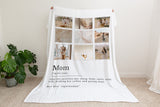 Personalized Blanket for Grandma, Mom Birthday Gift, Photo Collage Blanket, Handmade Home Decor, Minimalist Gift for Mom, Mother's Day G